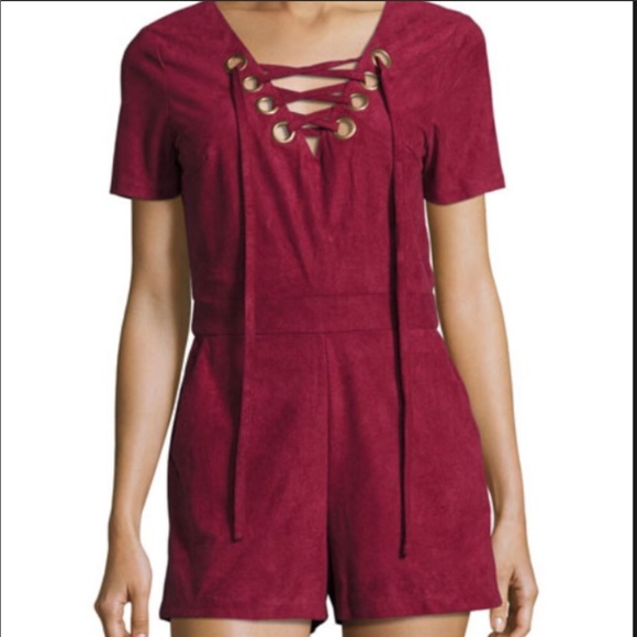 Anthropologie Pants - Anthropologie Moon River lace up romper